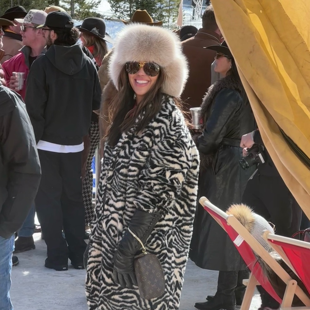 R13 Black and White Zebra Teddy Jacket - Picture 10 of 11